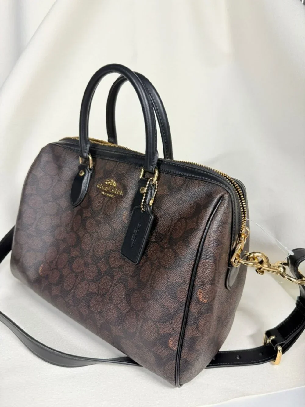 coach Rowan Large Satchel Bag In Signature Canvas cey74